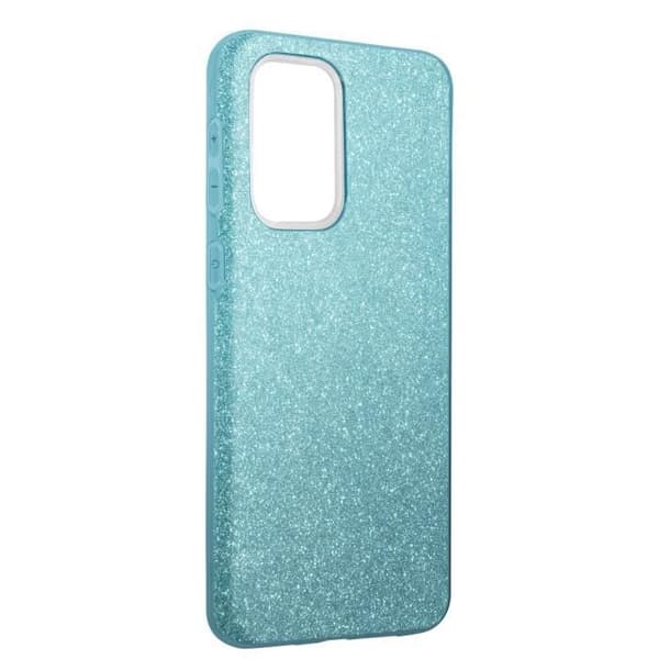 Samsung Galaxy A33 5G Glitter Leaf Halvstyvt avtagbart fodral blå