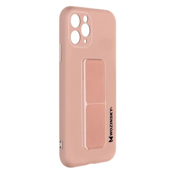 Skyddsfodral - Wozinsky - iPhone 11 Pro Max - Mjuk silikon - Magnetiskt stöd - Rosa