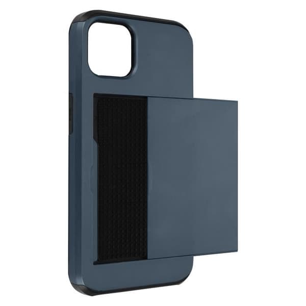 iPhone 13 Mini-fodral - AVIZAR - Skydda - Stötabsorberande - Utdragbar kortfack - Mörkblå