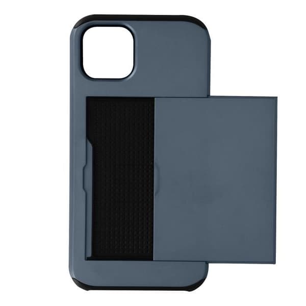 iPhone 13 Mini-fodral - AVIZAR - Skydda - Stötabsorberande - Utdragbar kortfack - Mörkblå
