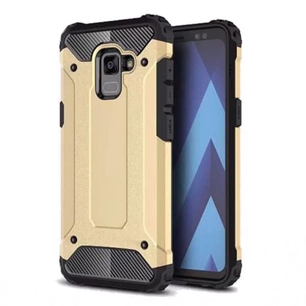 Fodral för Samsung Galaxy A8 (2018) 5,6" - Stötsäkert skyddande skal med två lager [guld]