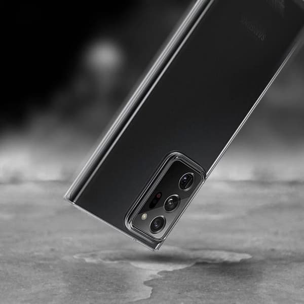 Fodral - Samsung - Galaxy Note 20 Ultra - Transparent Vit - Antislip-grepp - Kompatibel med Qi