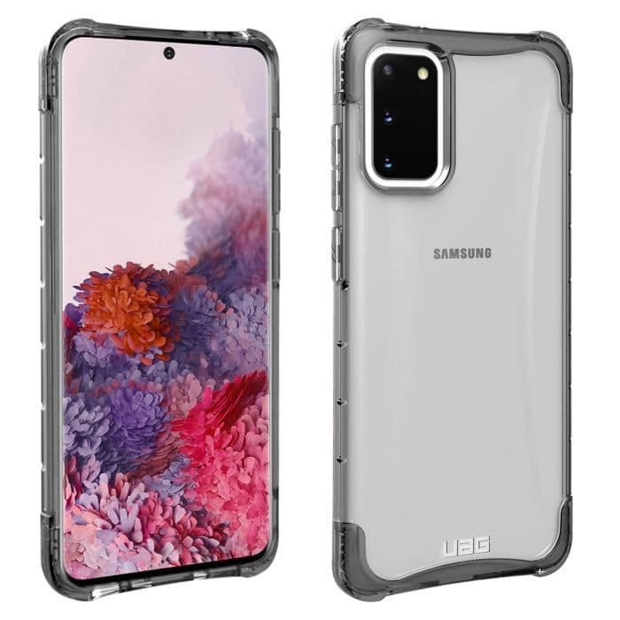 Galaxy S20 Fodral Stötsäker Bi-material Förstärkta vinklar UAG Plyo Transparent Vit