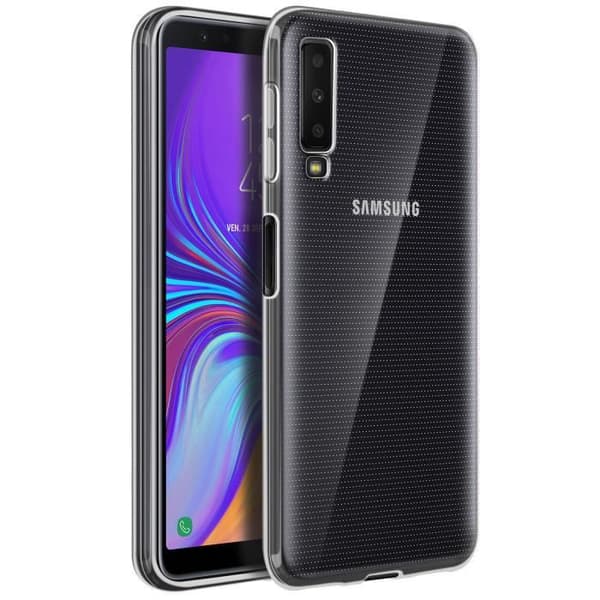Coque - Samsung - Galaxy A7 2018 - Silikon Gel Mjuk - Transparent - Matt Effekt