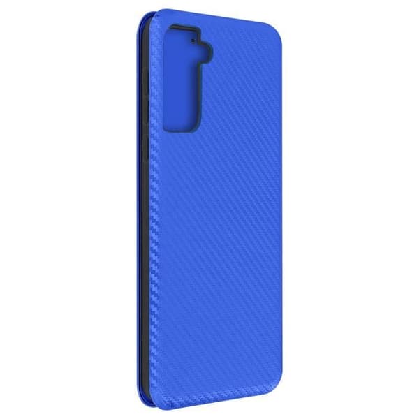 Housse - Galaxy - S21 Plus - Eco-läder med kolfiberlook - Mjuk - Handrem inkluderad