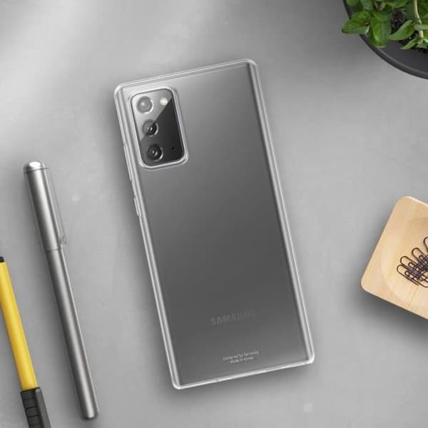 Skydd - Samsung - Galaxy Note 20 - Transparent Vit - Förstärkt - Antisläppande