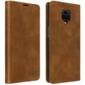 Miniatyrbild 1 av 4: Vintage Fodral - CaseMe - Xiaomi Redmi Note 9S/9 Pro/9 Pro Max - Brunt Läder - Mjuk - Magnetisk