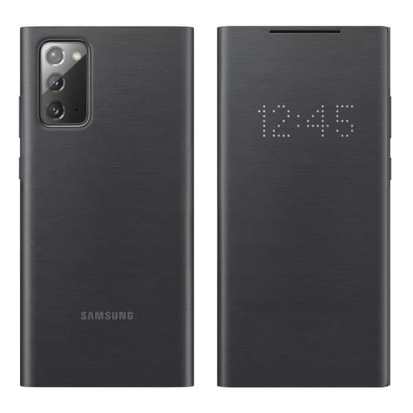 Fodral - Samsung - Galaxy Note 20 - Led View Cover med klaff - Svart - Semistiff - Taktile
