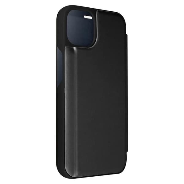 Housse iPhone 13 Pro Max - AVIZAR - Genomskinlig Flip - Spegel Design - Videostöd - Svart