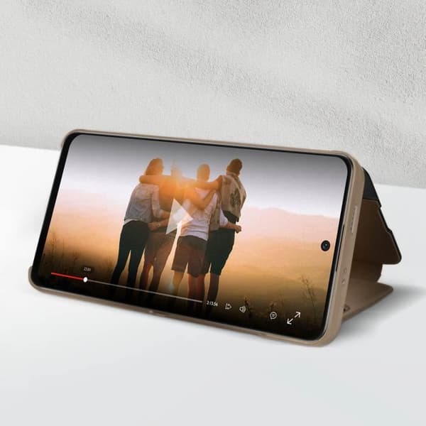 Xiaomi Poco M4 Pro 5G-fodral, Redmi Note 11, 11T 5G Time Display Support Beige