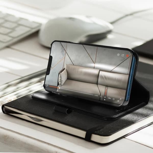 Kruselle Magnetic Flap iPhone 13 plånboksfodral Svart