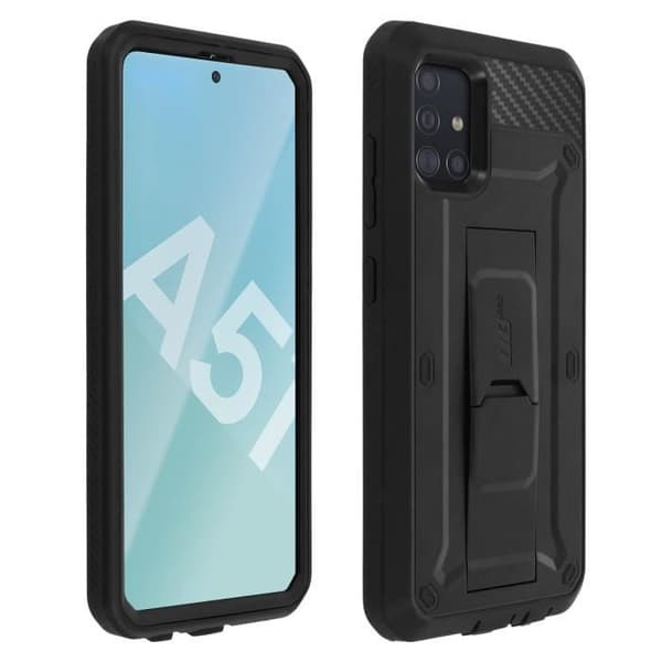 Skydd - SUPCASE - Samsung Galaxy A51 - Dubbelmaterial - Skydd för pekskärm - Bältesklämma