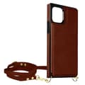 Miniatyrbild 2 av 4: Coque Cordon - Brun - iPhone 12/12 Pro - Multifonction - Lanière Amovible - Porte-cartes Intégré