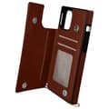 Miniatyrbild 1 av 4: Coque Cordon - Brun - iPhone 12/12 Pro - Multifonction - Lanière Amovible - Porte-cartes Intégré