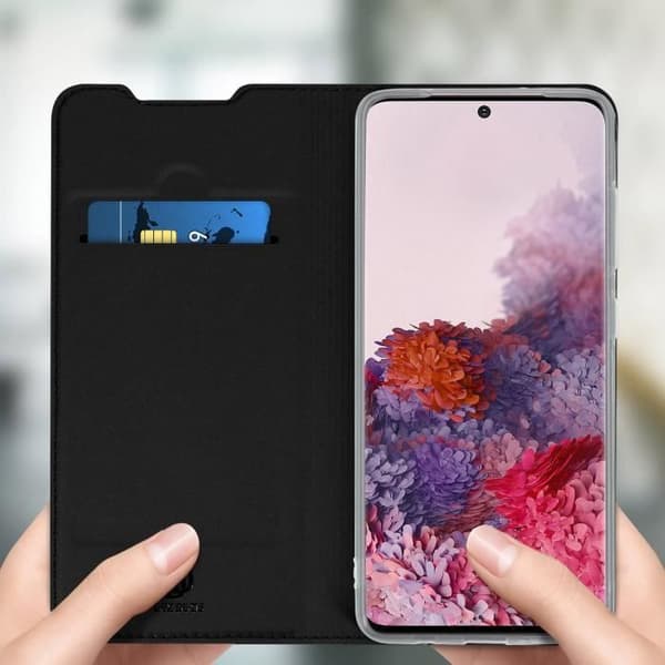 Huva för Samsung Galaxy S20 - DUX DUCIS - Satin - Kortfack - Videostöd - Slinky Skal
