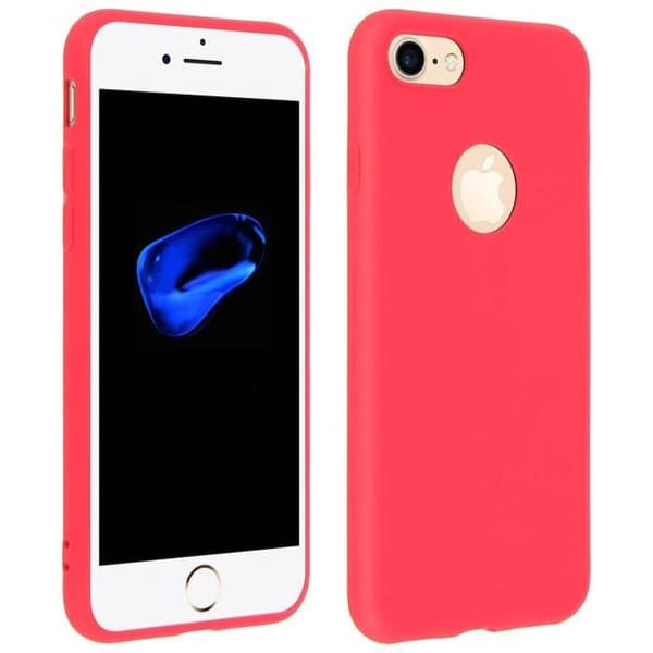 Coque - Forcell - iPhone 7, iPhone 8 - Silikon Gel Mjuk - Röd - Soft Touch