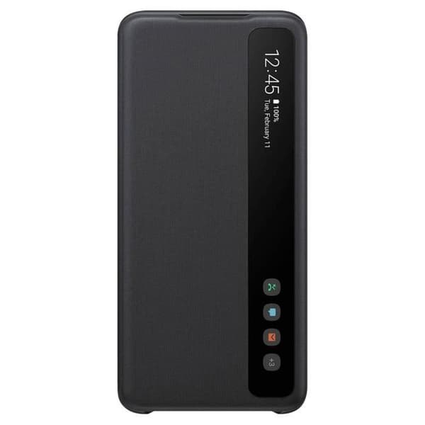 Fodral - Samsung - Galaxy S20 - Genomskinlig flik - Smart Clear View - Svart