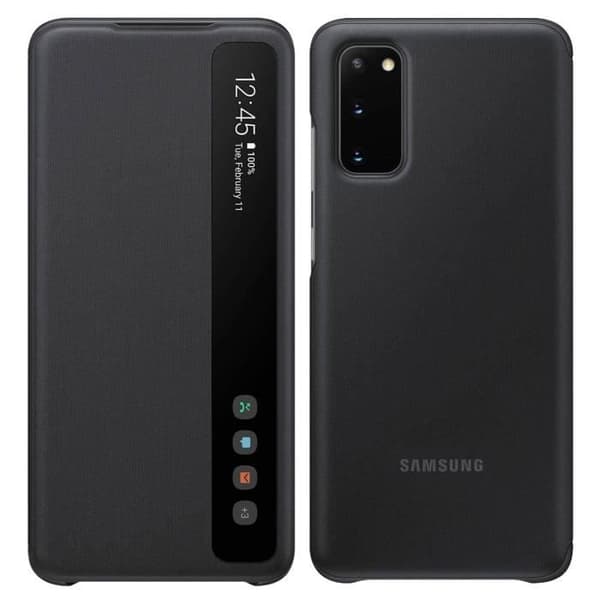 Fodral - Samsung - Galaxy S20 - Genomskinlig flik - Smart Clear View - Svart
