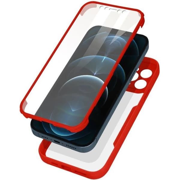 Heltäckande skal - AVIZAR - iPhone 12 Pro - Bak Plexiglas - Framsidan Polymer - Stötsäker