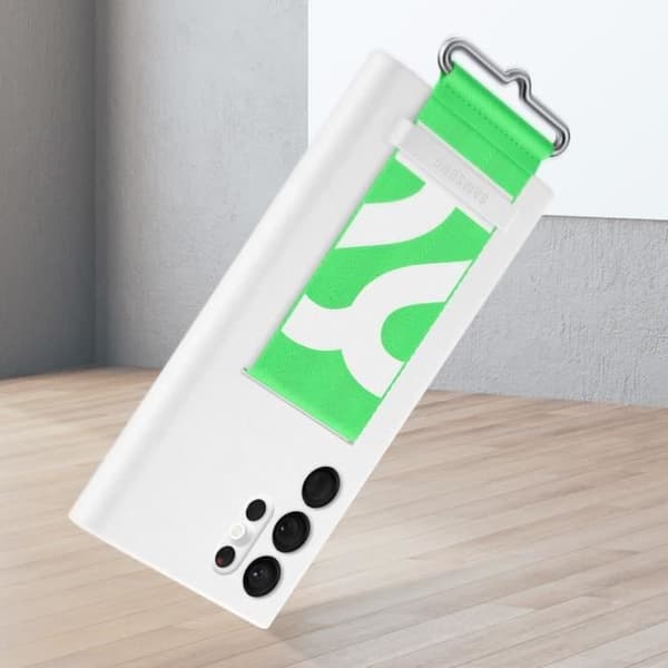 Skal - Samsung - Galaxy S22 Ultra - Mjuk Silikon - Inbyggd Rem - Tunn Profil