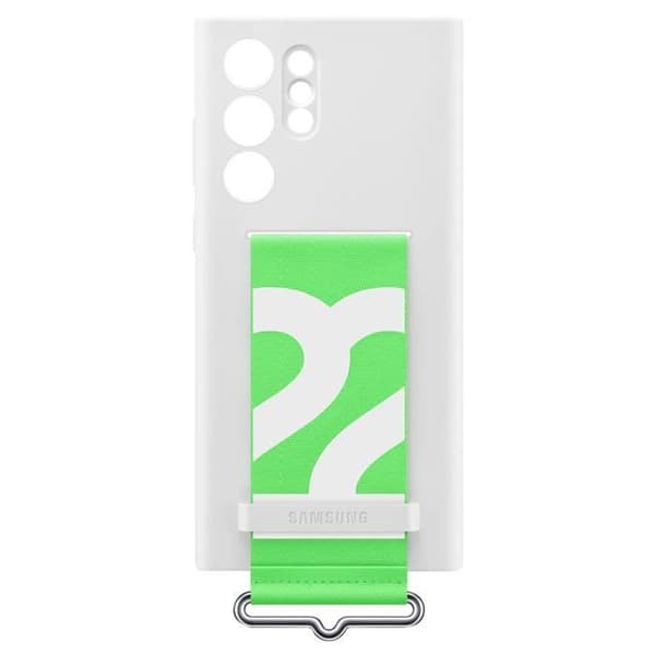 Skal - Samsung - Galaxy S22 Ultra - Mjuk Silikon - Inbyggd Rem - Tunn Profil