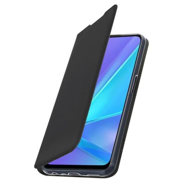 Étui för Oppo A72/A52 - BIGBEN - Kortfodral - Ekoskinn - Svart - Multifunktionellt stativ