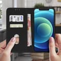 Miniatyrbild 3 av 4: Apple iPhone 12 / 12 Pro Skyddsfodral med korthållare Stativ Funktion Svart Svart