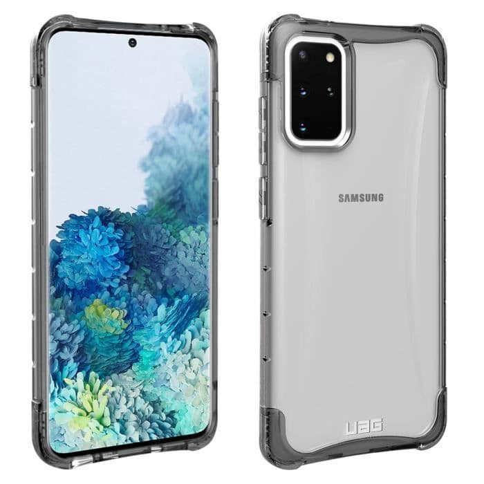 Galaxy S20 Plus Fodral Stötsäker Bi-material Förstärkta vinklar UAG Plyo Transparent White