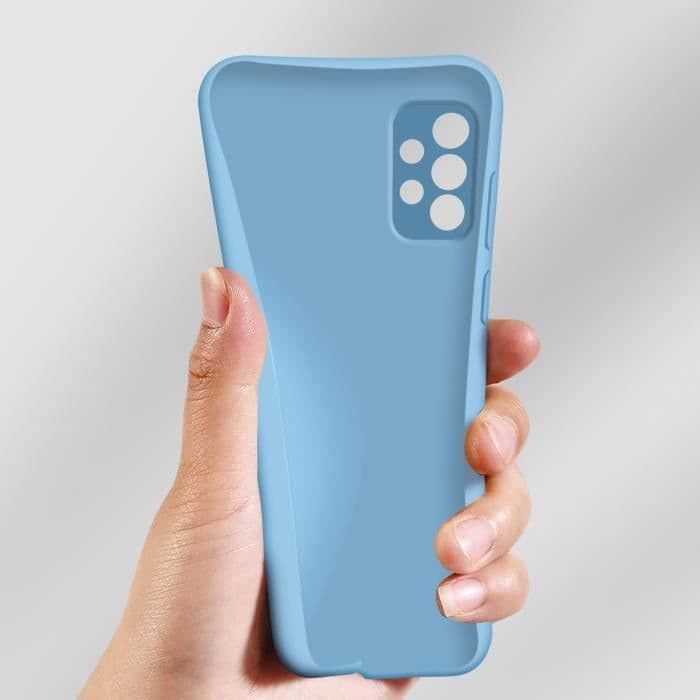 Skal Samsung Galaxy A72 Soft Touch Silikon Skal Original Blå Blå