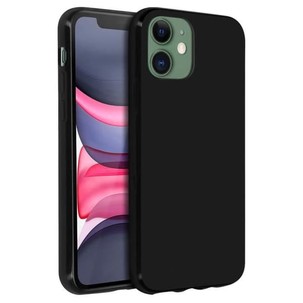 Coque - AVIZAR - iPhone 11 - Silikon Gel Flexibel - Ultra Tunn - Motståndskraftig Svart