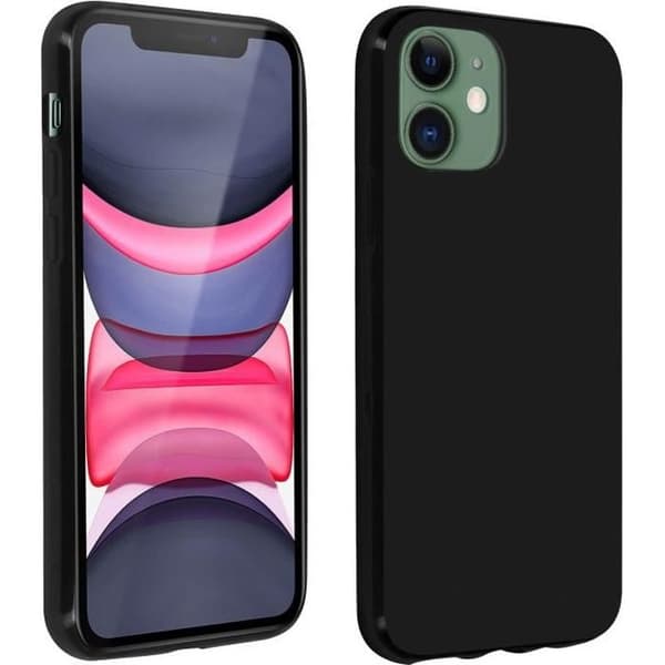 Coque - AVIZAR - iPhone 11 - Silikon Gel Flexibel - Ultra Tunn - Motståndskraftig Svart