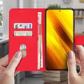 Miniatyrbild 3 av 4: Fodral - AVIZAR - Xiaomi Poco X3 - Heltäckande röd - Stödfunktion - Kortfack