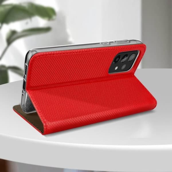 Etui - AVIZAR - Samsung Galaxy A33 5G - Röd - Ställfunktion - Kortfack