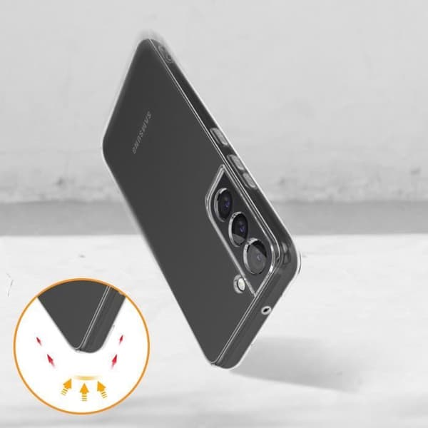 AVIZAR Samsung Galaxy S22 Plus Fodral - Mjukt och tunt - Genomskinlig Vit