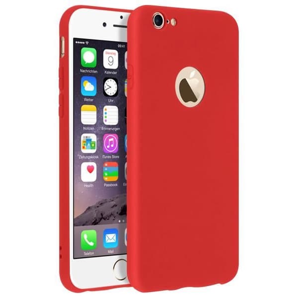 Forcell iPhone 6 Fodral, iPhone 6S Fodral Soft Touch Silikon Soft Gel - Röd