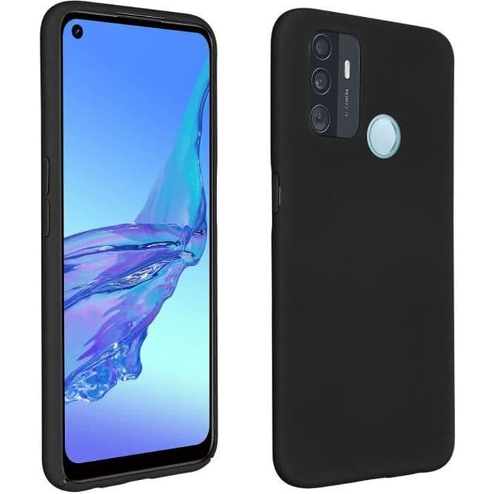 Oppo A53 / A53s fodral Hård polykarbonat Svart Soft Touch finish Svart