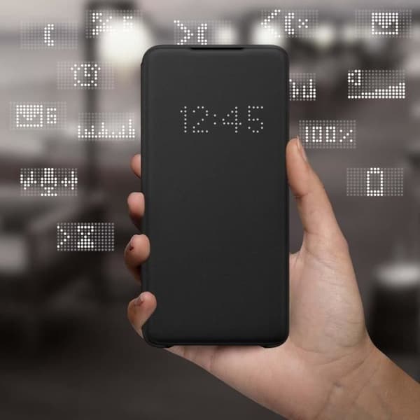 Etui - Samsung - Galaxy S20 - Genomskinlig Flip - Hård Skal - Hel Skydd