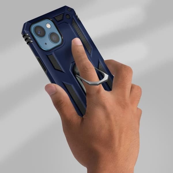 Coque iPhone 13 Mini - AVIZAR - Antichock Hybrid - Videostödjering - Blå - Styv