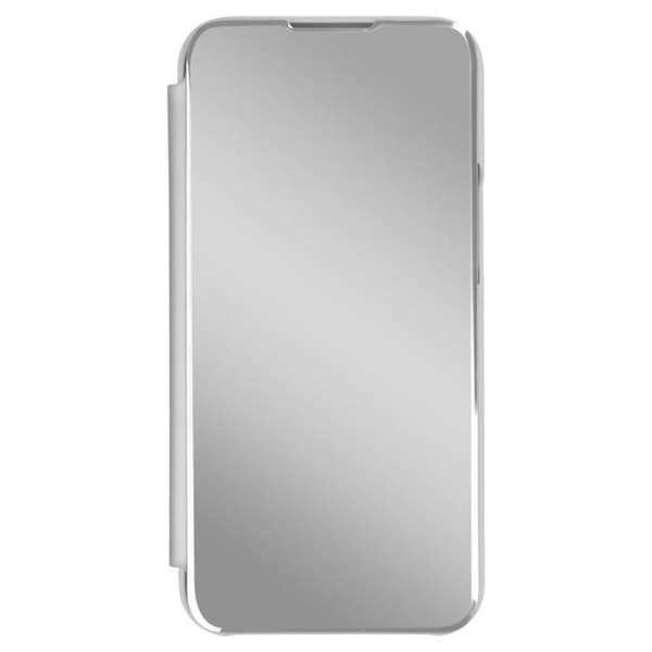 Clear View-fodral - Apple - iPhone 13 - Grå silver - Spegelklaff - Videostöd