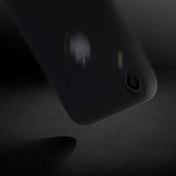 Skyddsskal - AVIZAR - iPhone XR - Halvstyvt silikon - Soft Touch - Svart