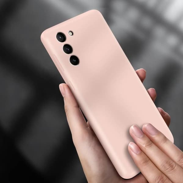 Skal Samsung Galaxy S21 Plus Soft Touch Silikon Skal Original rosa
