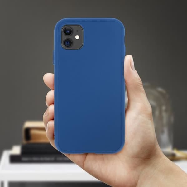 Apple iPhone 11 Fodral Flexibelt stötsäkert Soft Touch SolidSuit Rhinoshield Blå