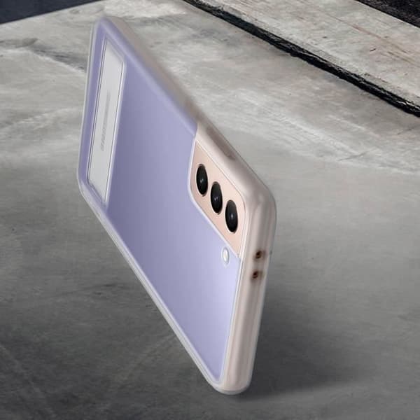 Skal - Samsung - Galaxy S21 Plus - Transparent - Halkskyddande - Höjd kamera