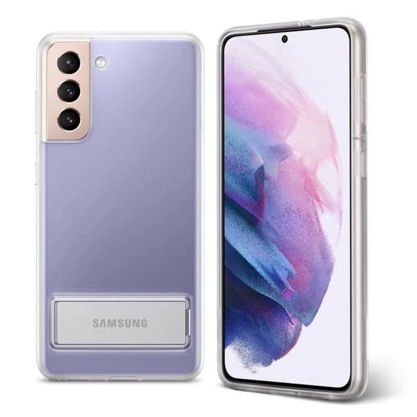 Skal - Samsung - Galaxy S21 Plus - Transparent - Halkskyddande - Höjd kamera