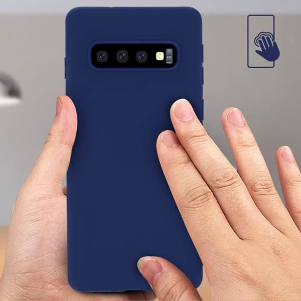 Coque - Samsung - Galaxy S10 - Silikongel - Flexibel - Helt skydd - Mörkblå