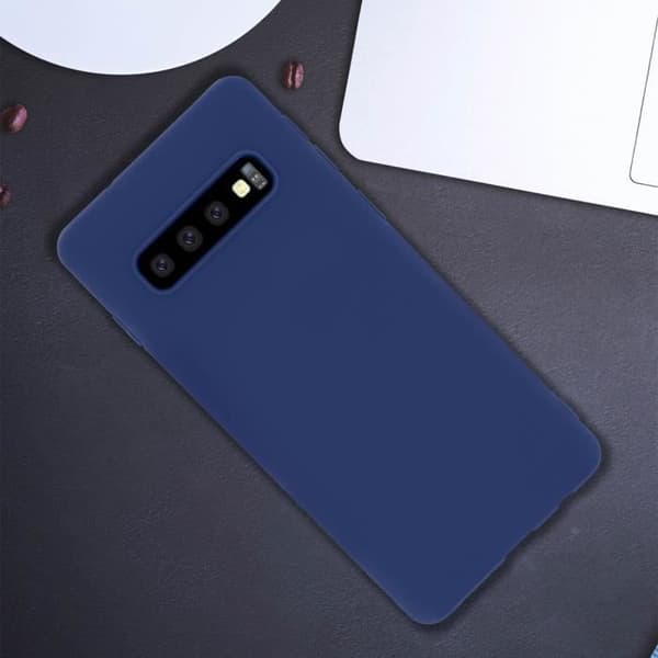 Coque - Samsung - Galaxy S10 - Silikongel - Flexibel - Helt skydd - Mörkblå