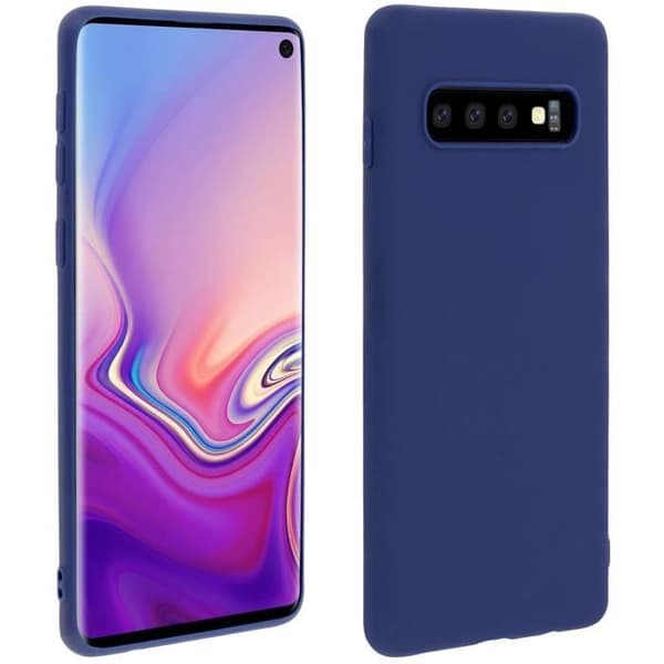 Coque - Samsung - Galaxy S10 - Silikongel - Flexibel - Helt skydd - Mörkblå