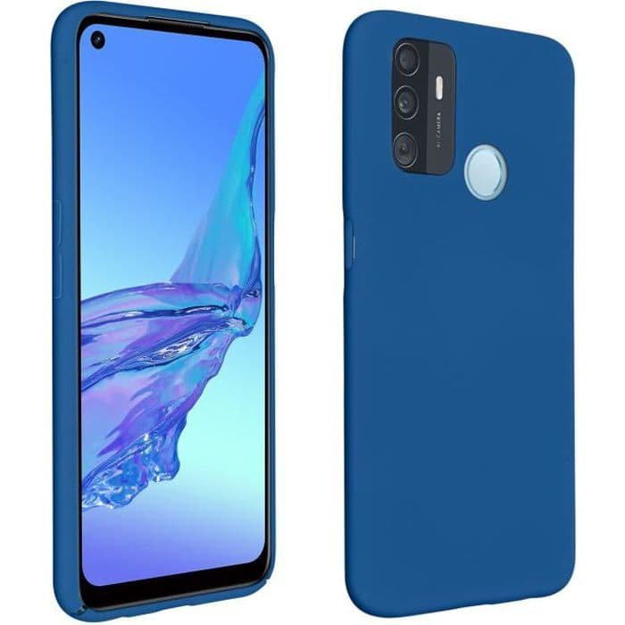 Oppo A53 / A53s fodral Hårt polykarbonat Blå Soft Touch finish Blå