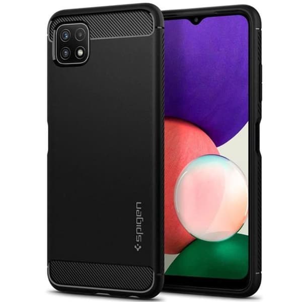 Fodral - SPIGEN - Robust rustning - Svart - Flexibel silikon - Air Cushion™-teknik