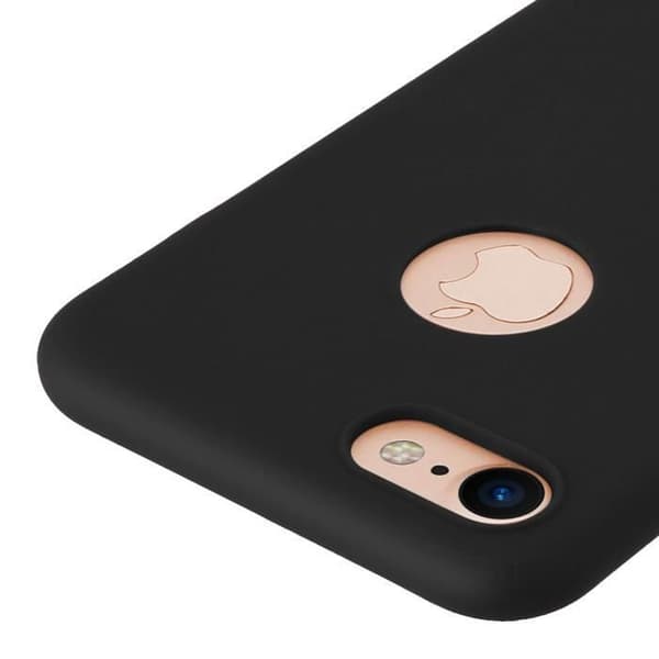 Coque - Forcell - iPhone 7, iPhone 8 - Silikongel - Mjuk - Svart